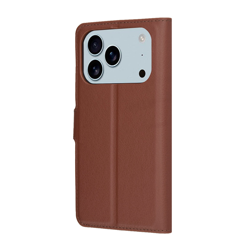 Case for Apple iPhone 17 Pro Max, Techsuit, Leather Folio, Brown