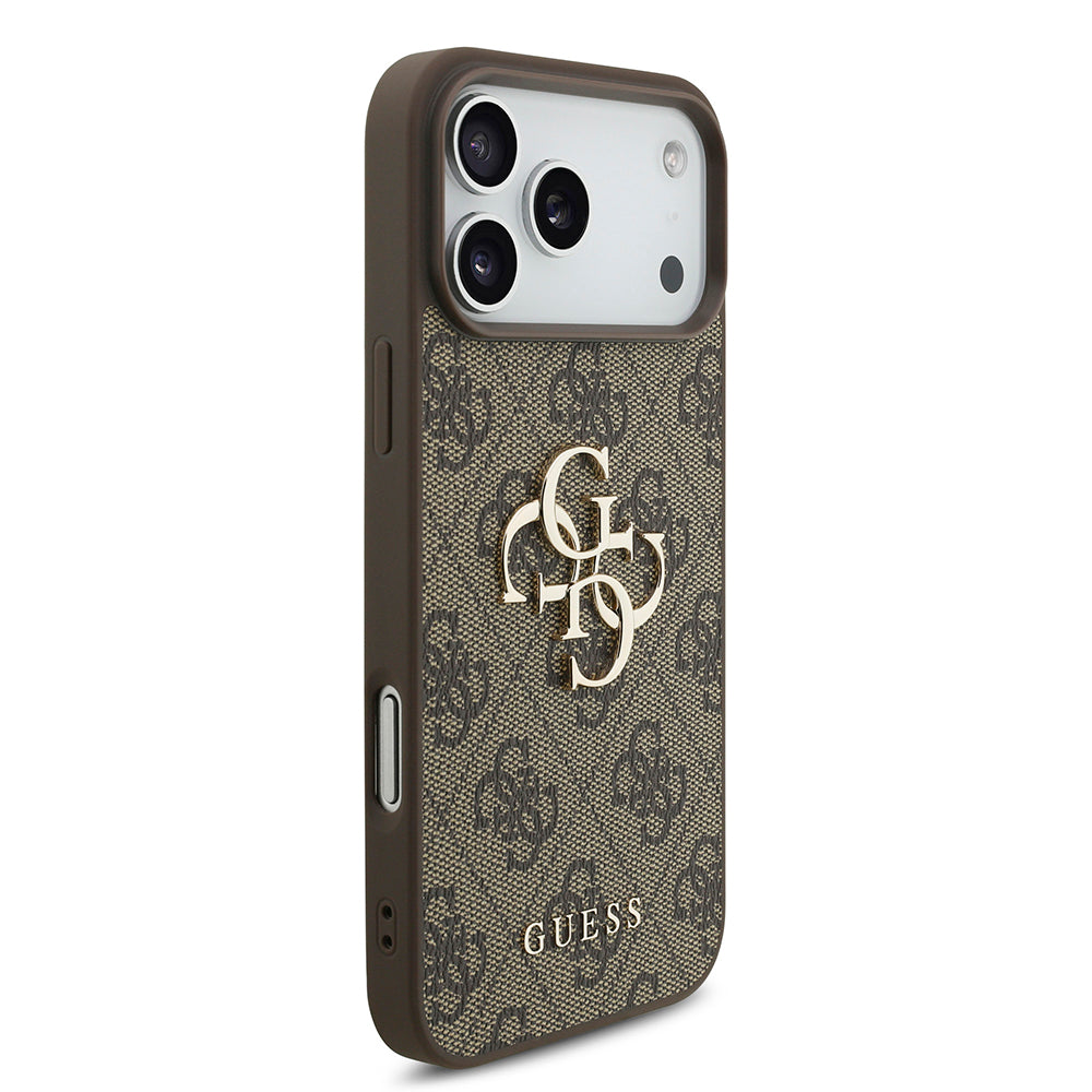 Case for Apple iPhone 18 Pro / 17 Pro, Guess, 4G Big Logo, Brown
