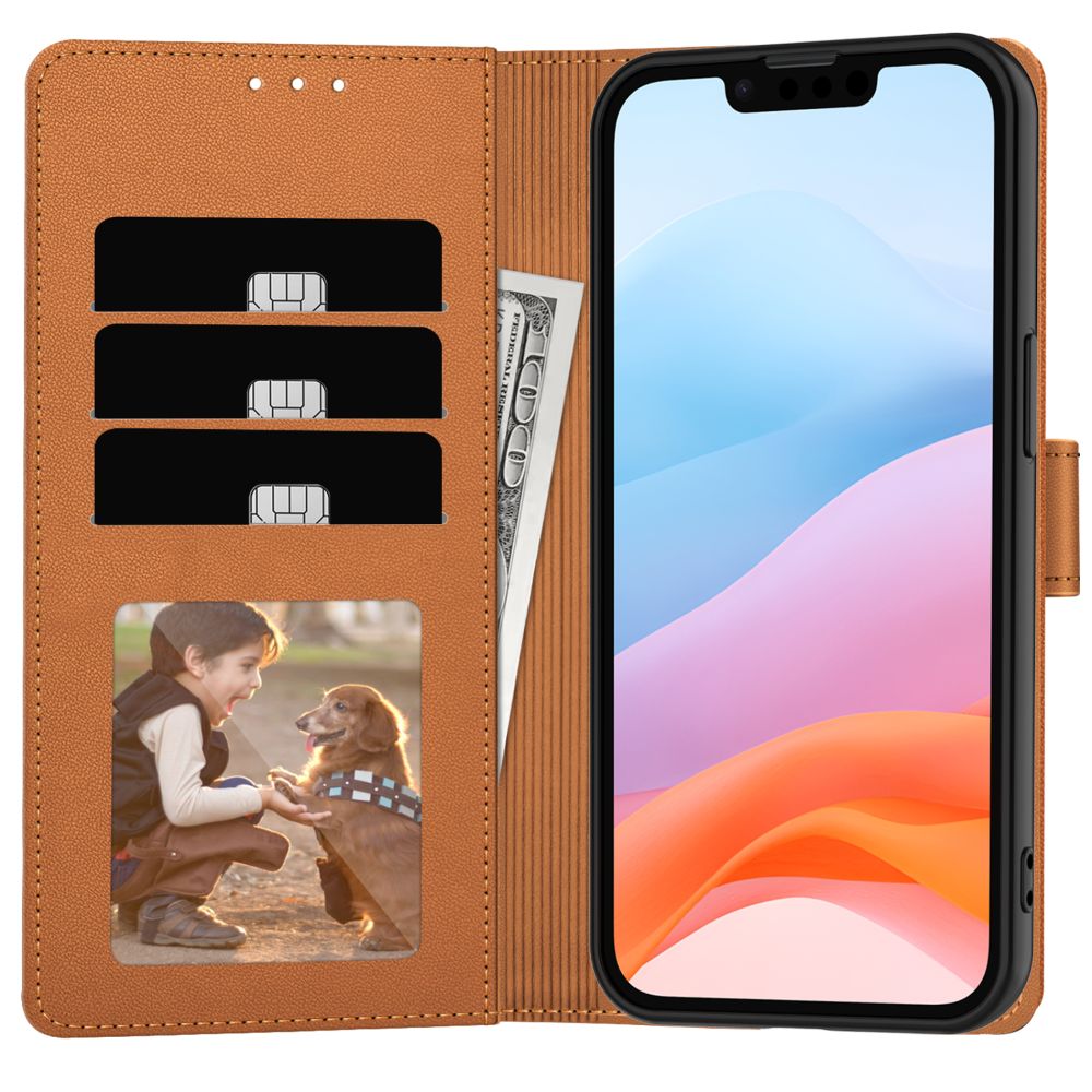 Case for Apple iPhone 17e / 16e, Tech-Protect, Wallet, Brown