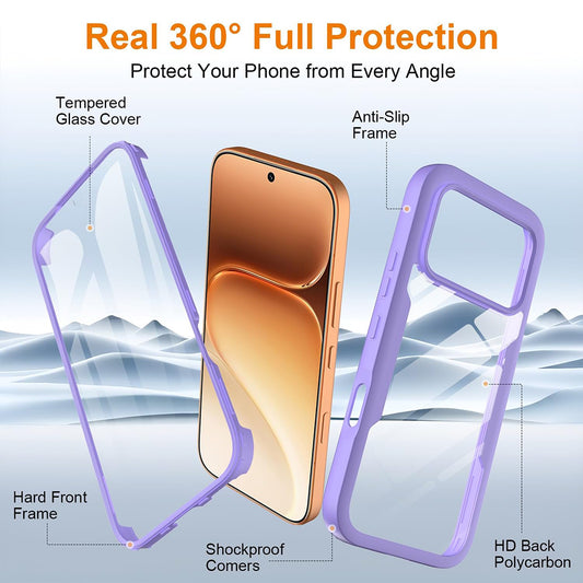 Case for Honor 600 Pro / 600, Techsuit, ColorVerse 360, Purple