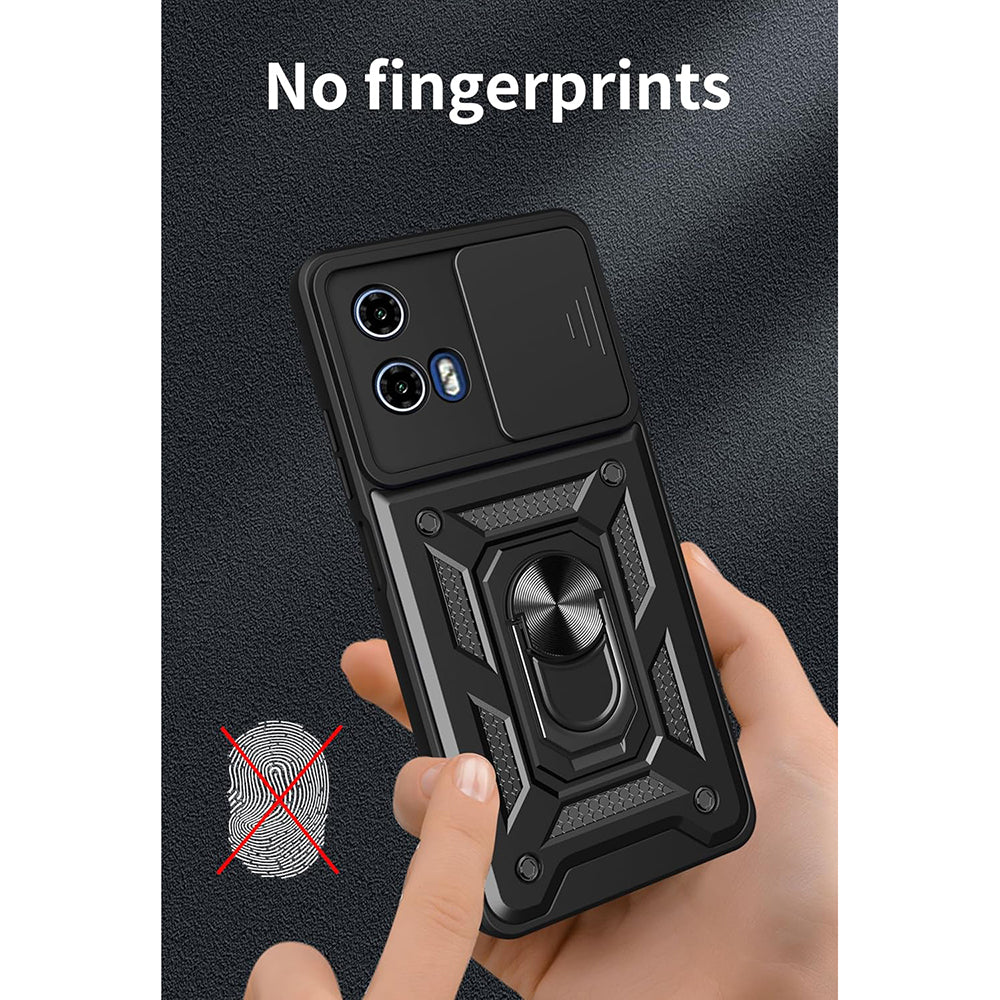Case for Motorola Moto G67 Power / G57 Power, Techsuit, CamShield, Black