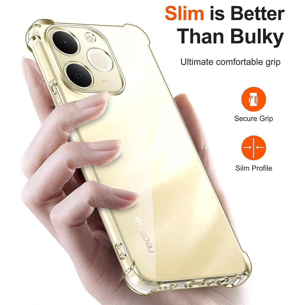 Case for Realme Note 70T, Techsuit, Shockproof Clear, Transparent