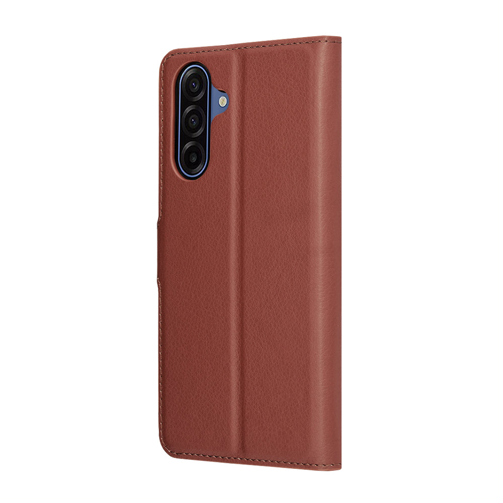 Case for Samsung Galaxy A18 5G A186 / A18 4G A185 / F17 / M17 / A17 4G A175, Techsuit, Leather Folio, Brown