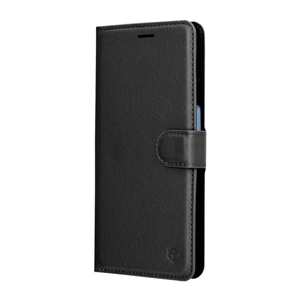 Case for Samsung Galaxy A18 5G A186 / A18 4G A185 / F17 / M17 / A17 4G A175, Techsuit, Leather Folio, Black
