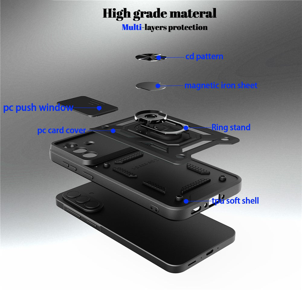 Case for Samsung Galaxy A57 5G, Techsuit, CamShield, Black