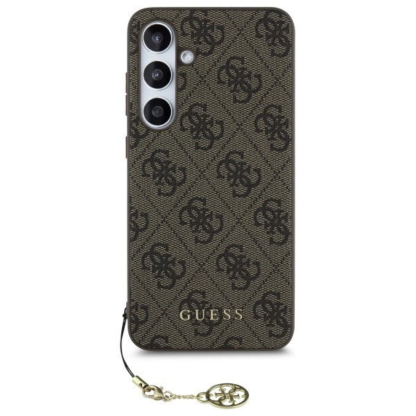 Case for Samsung Galaxy S24 FE S721, Guess, 4G Charm, Brown