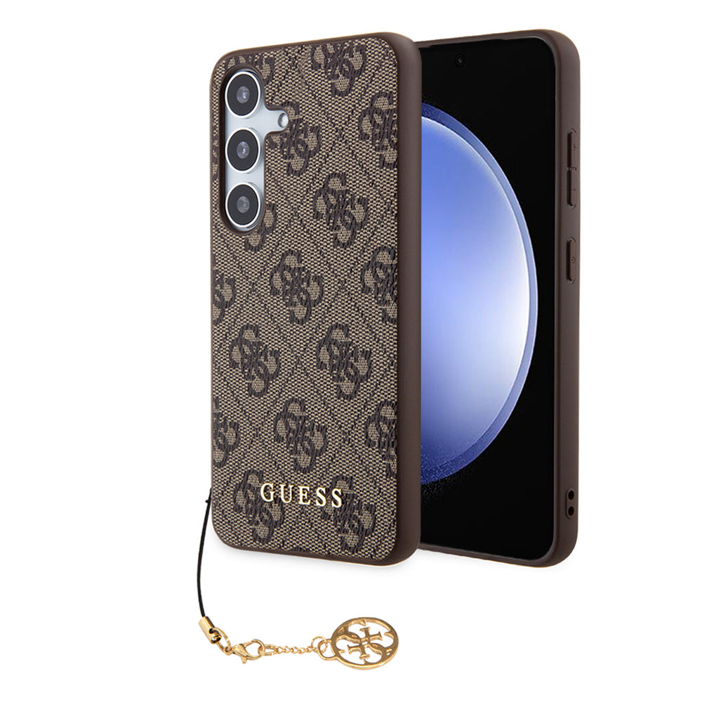 Case for Samsung Galaxy S24 S921, Guess, 4G Charm, Brown