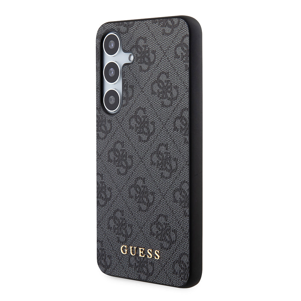 Case for Samsung Galaxy S24 S921, Guess, 4G Metal Gold Logo, Black