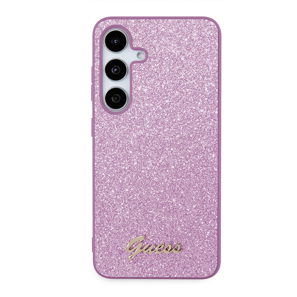 Case for Samsung Galaxy S24 S921, Guess, Glitter Script, Purple