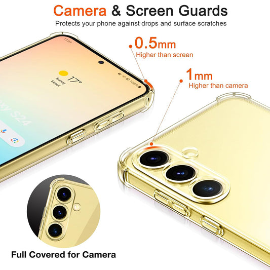 Case for Samsung Galaxy S25 S931, Techsuit, Shockproof Clear, Transparent