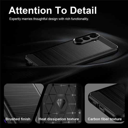 Case for Samsung Galaxy S26 FE / S25 FE, Techsuit, Carbon, Blue