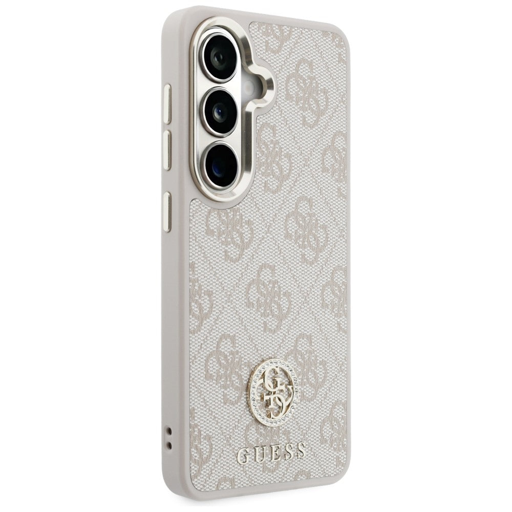 Case for Samsung Galaxy S26 S942, GUESS, 4G Big Rhinestone Triangle Strap, Pink