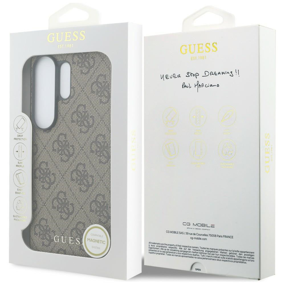 Case for Samsung Galaxy S26 Ultra S948, Guess, 4G Classic Logo Charm, Brown