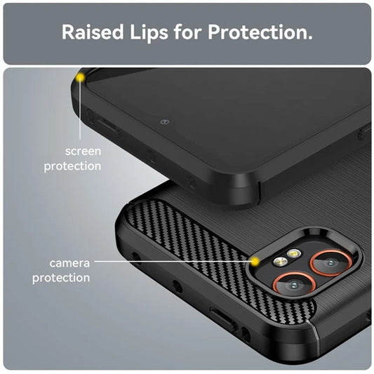 Case for Samsung Galaxy XCover7 Pro, Techsuit, Carbon, Black