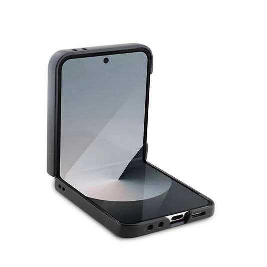 Case for Samsung Galaxy Z Flip7 F766, Guess, 4G Metal Logo, Black