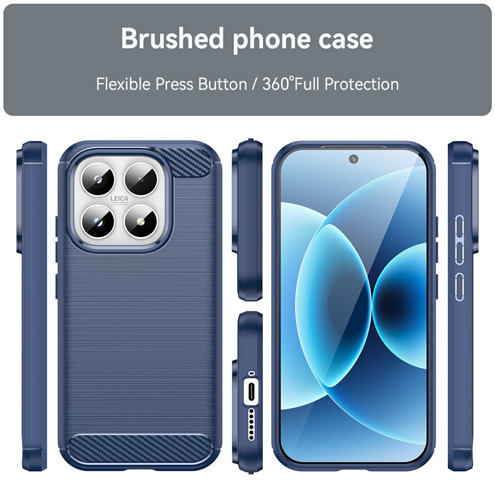 Case for Xiaomi 17, Techsuit, Carbon, Blue