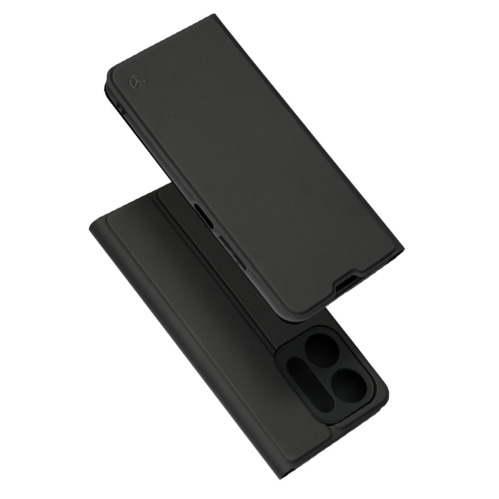 Case for Xiaomi Redmi 17C 5G, Techsuit, Magskin Book, Black