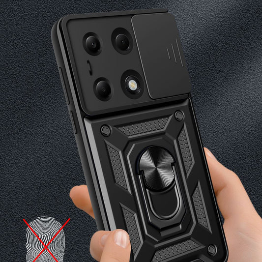 Case for Xiaomi Redmi Note 14S / Note 13 Pro 4G / Poco M6 Pro 4G, Techsuit, CamShield, Black