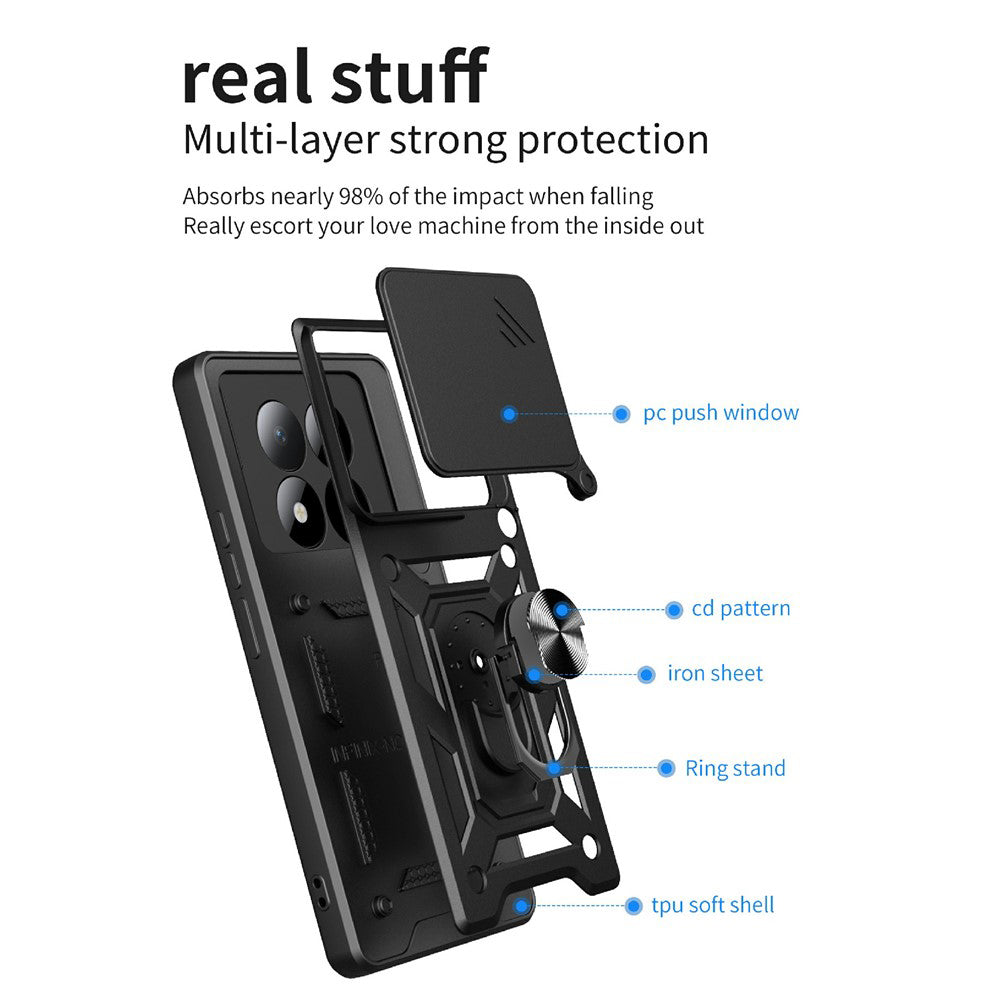 Case for Xiaomi Redmi Note 15 Pro 5G, Techsuit, CamShield, Gold