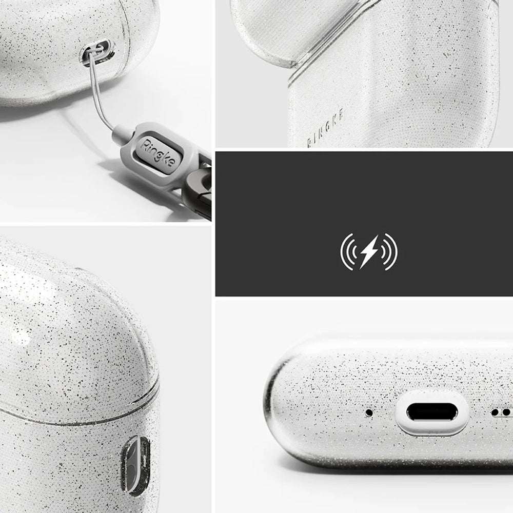 Ringke Air Glitter Case for Apple AirPods Pro 3, Transparent