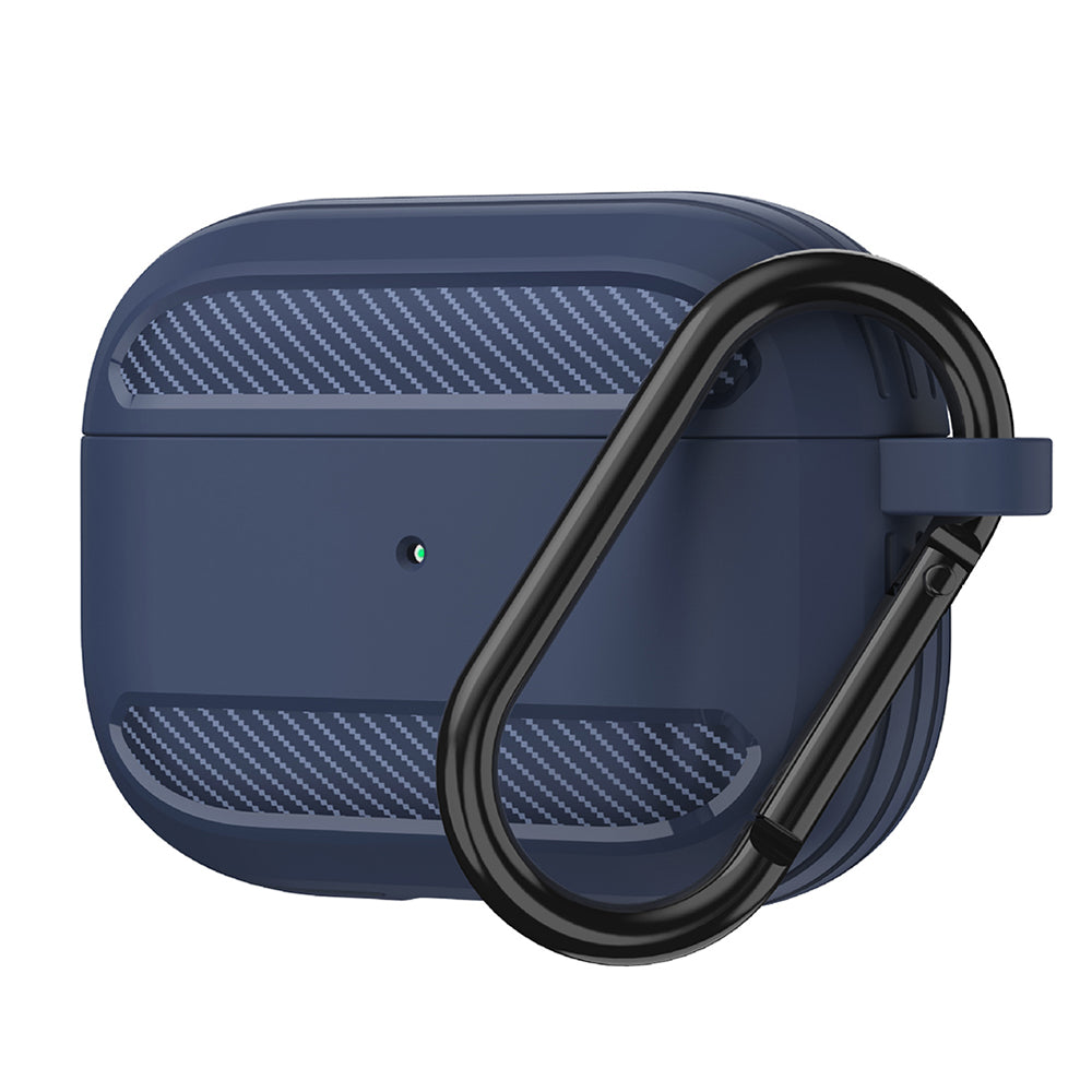 Techsuit Carbon Case for Apple AirPods 3, Navy Blue