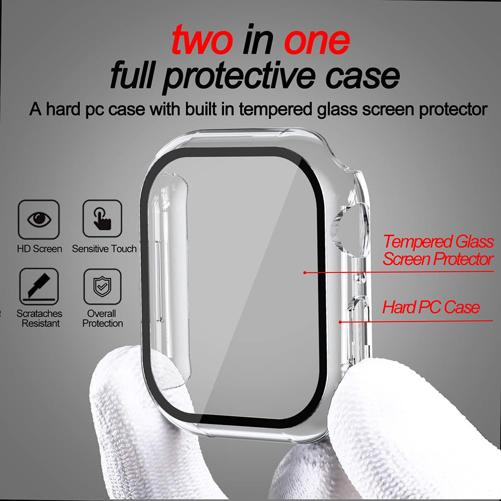 Techsuit Defense360 Pro Case for Apple Watch 7 41mm Series, Transparent