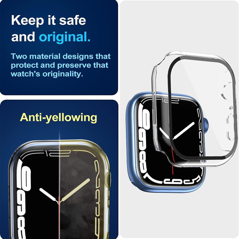 Techsuit Defense360 Pro Case for Apple Watch 7 45mm Series, Transparent