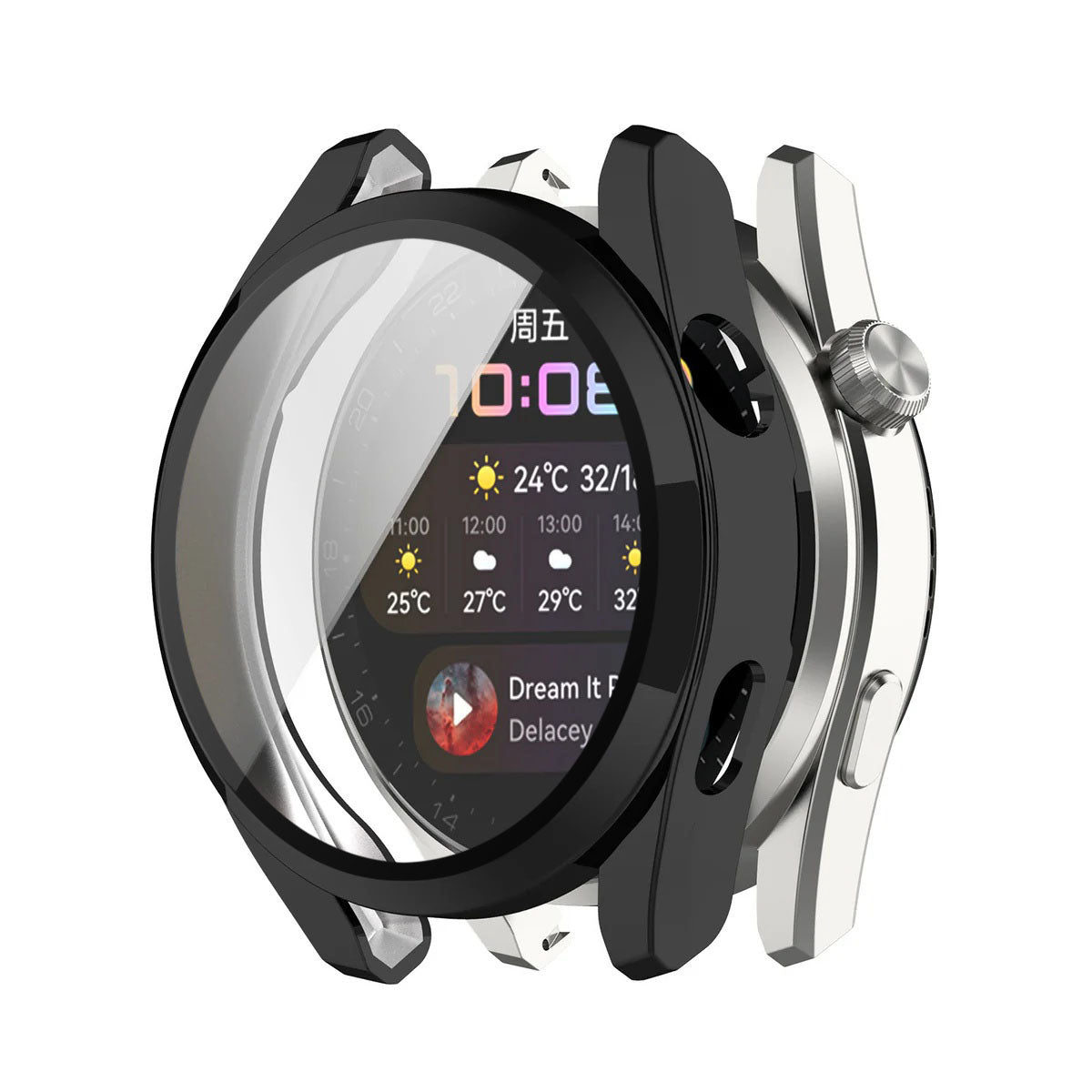 Techsuit Defense360 Pro Case for Huawei Watch 3, Black