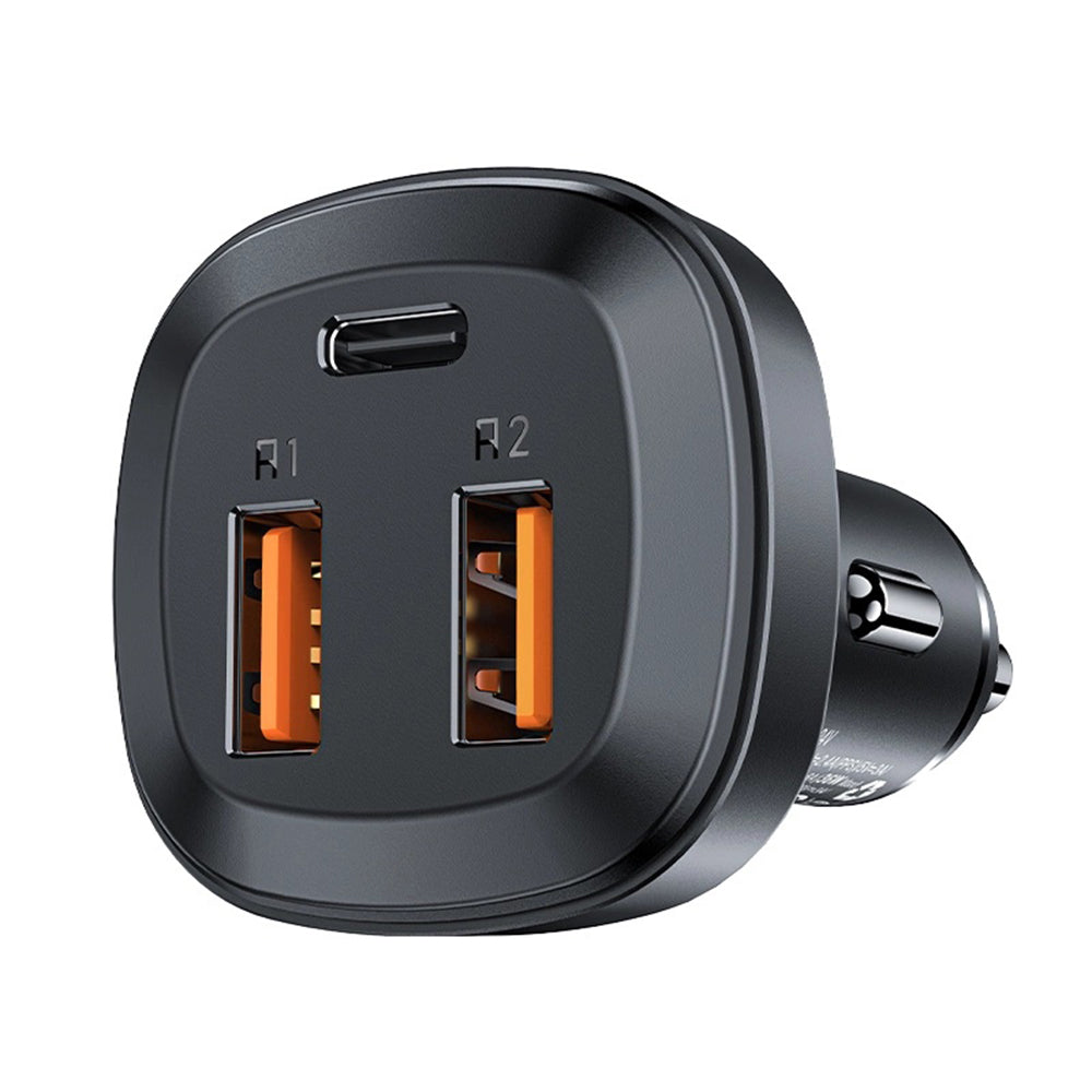 Acefast B9 Car Charger, 66W, 5A, 2 x USB-A - 1 x USB-C, Black