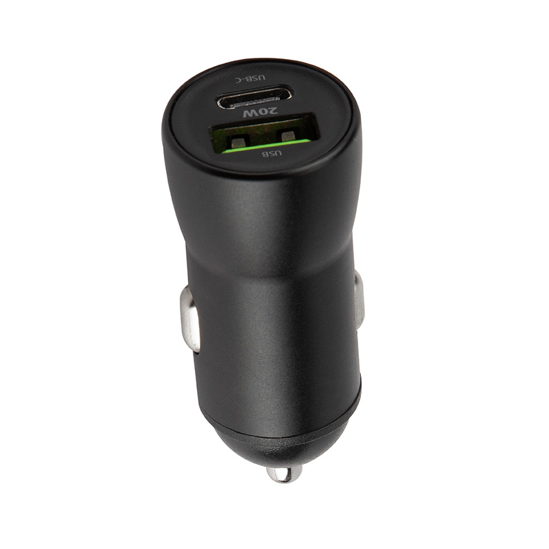 Car Charger with USB-C Cable MaXlife MXCC-04, 20W, 3A, 1 x USB-A - 1 x USB-C, Black