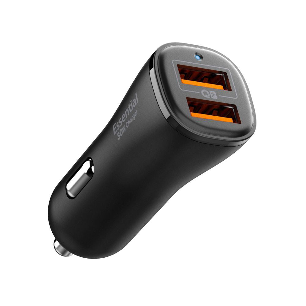 Spigen EV302 Essential Car Charger, 30W, 3A, 2 x USB-A, Black ACP08700
