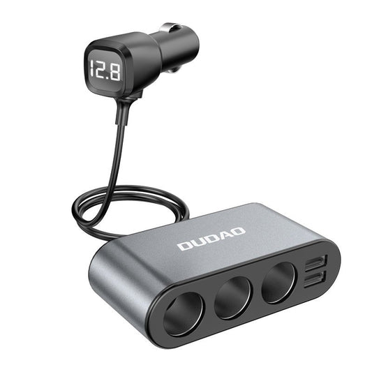 Dudao R1 Pro Lighter Extension, 3 Outputs, 2 x USB-A, Display