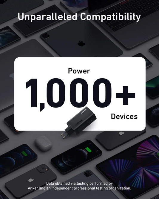 Anker 737 Network Charger, 120W, 5A, 1 x USB-A - 2 x USB-C, Black