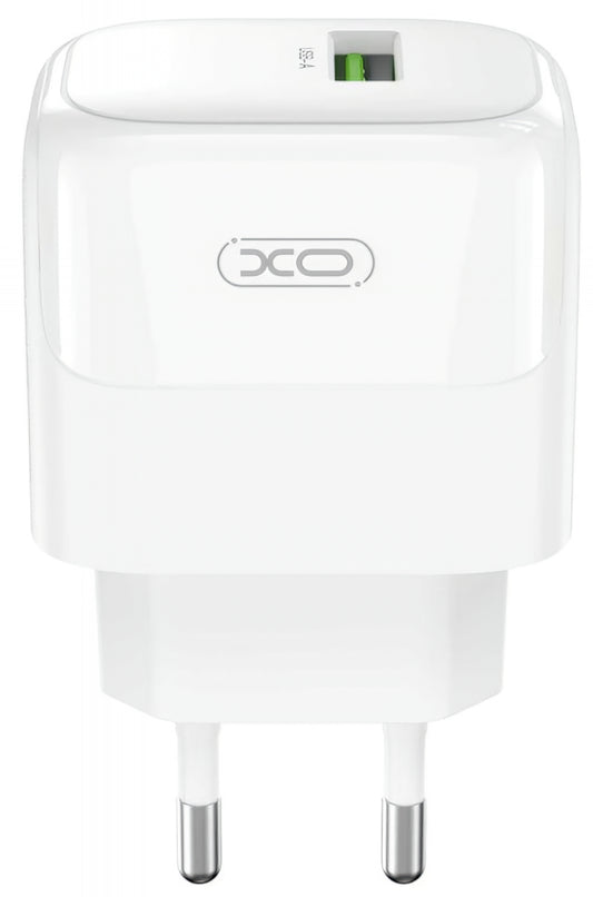 Network Charger with microUSB Cable XO Design L135, 18W, 3A, 1 x USB-A, White