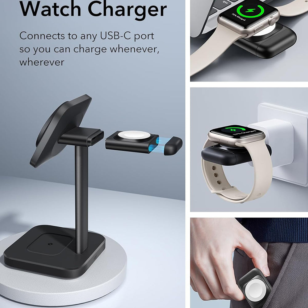 ESR HaloLock 3in1 Wireless Network Charger, 15W, 1.67A, Black
