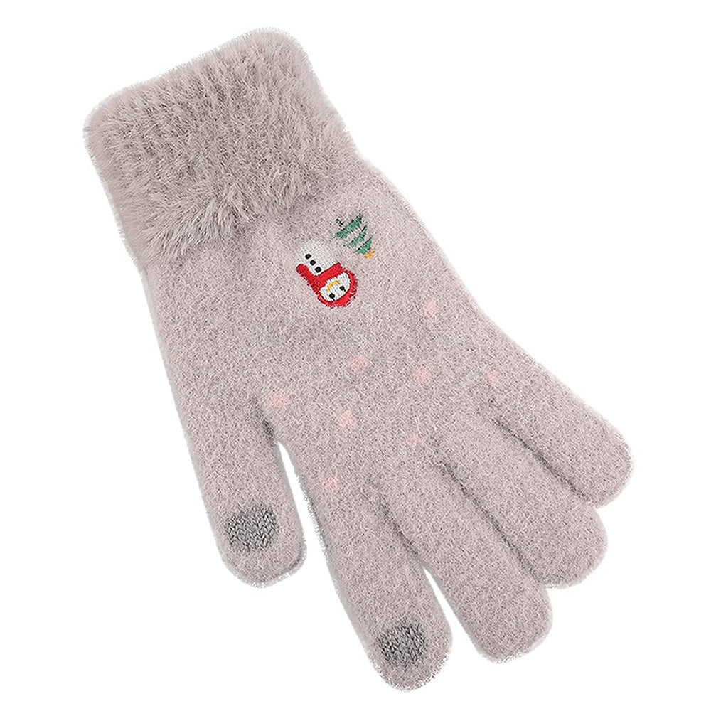 Techsuit Women's Winter Touchscreen Gloves ST0011, Size 17cm, Gray