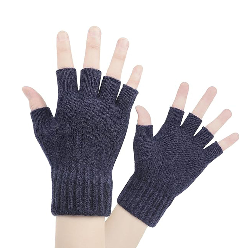 Techsuit Women's Winter Touchscreen Gloves ST0014, Size 17cm, Navy Blue