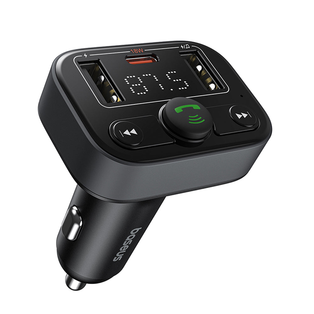 Baseus S-09 Lite Bluetooth FM Modulator, 2 x USB-A - 1 x USB-C C10762300113-00