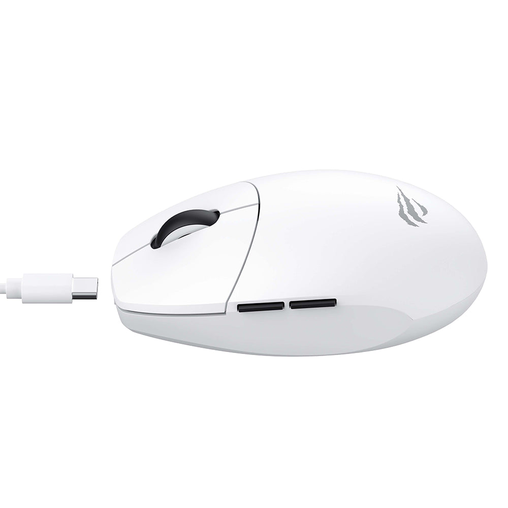 HAVIT MS1039W Wireless Gaming Mouse, 800DPI - 7400DPI, Wi-Fi / Wired, White