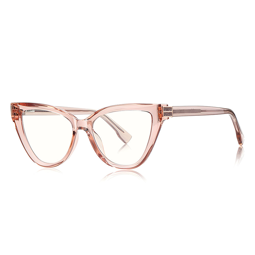 Techsuit 2279 Women's Computer Glasses, Anti-Blue Light, Light Brown