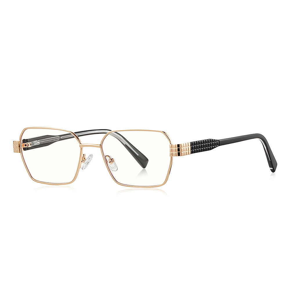 Techsuit 3161 Women's Computer Glasses, Anti-Blue Light, Black Gold