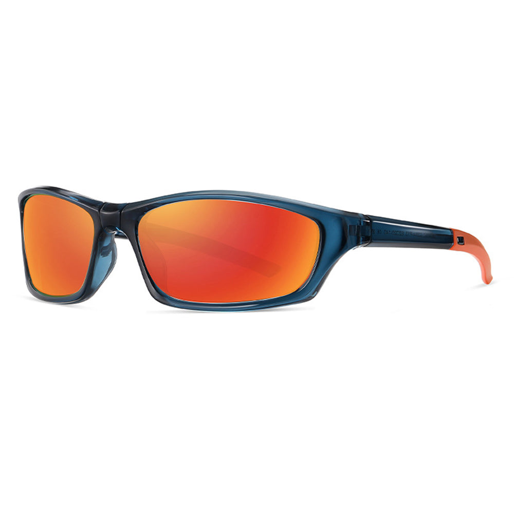 Unisex Cycling Glasses Techsuit 24101, Polarized, Black Orange
