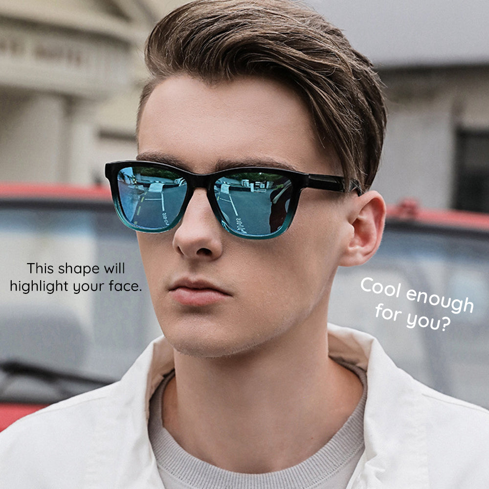 Men's Techsuit 0717 Sunglasses, Polarized, UV Protection, Black Red