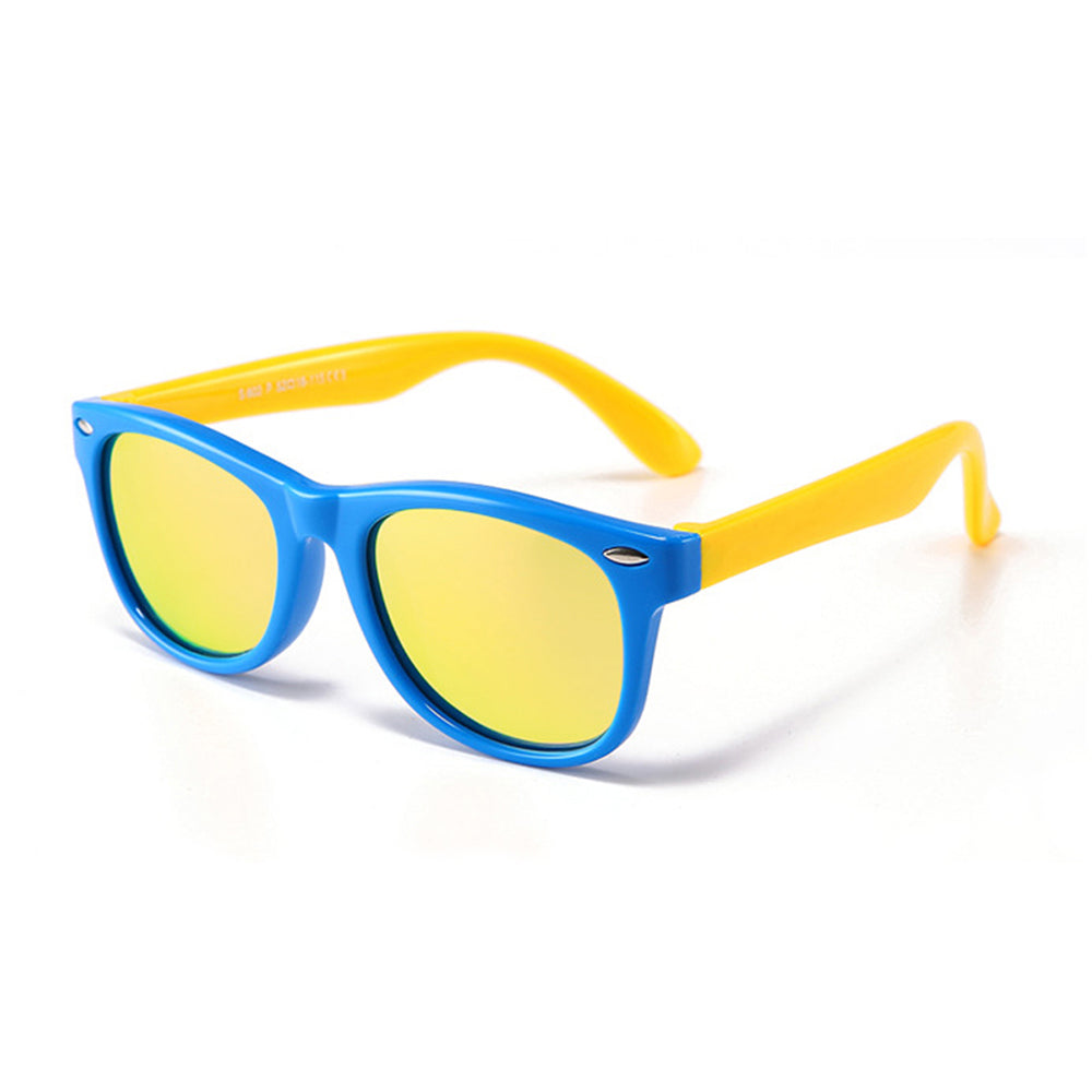 Techsuit D802 Kids' Sunglasses, Polarized, UV Protection, Blue Yellow