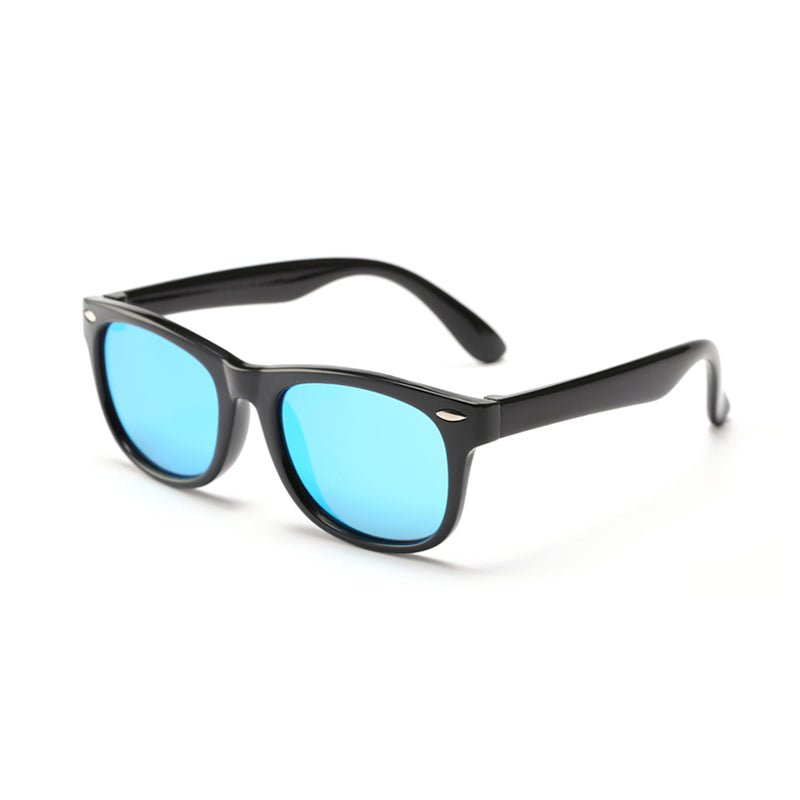 Techsuit D802 Kids' Sunglasses, Polarized, UV Protection, Black Blue