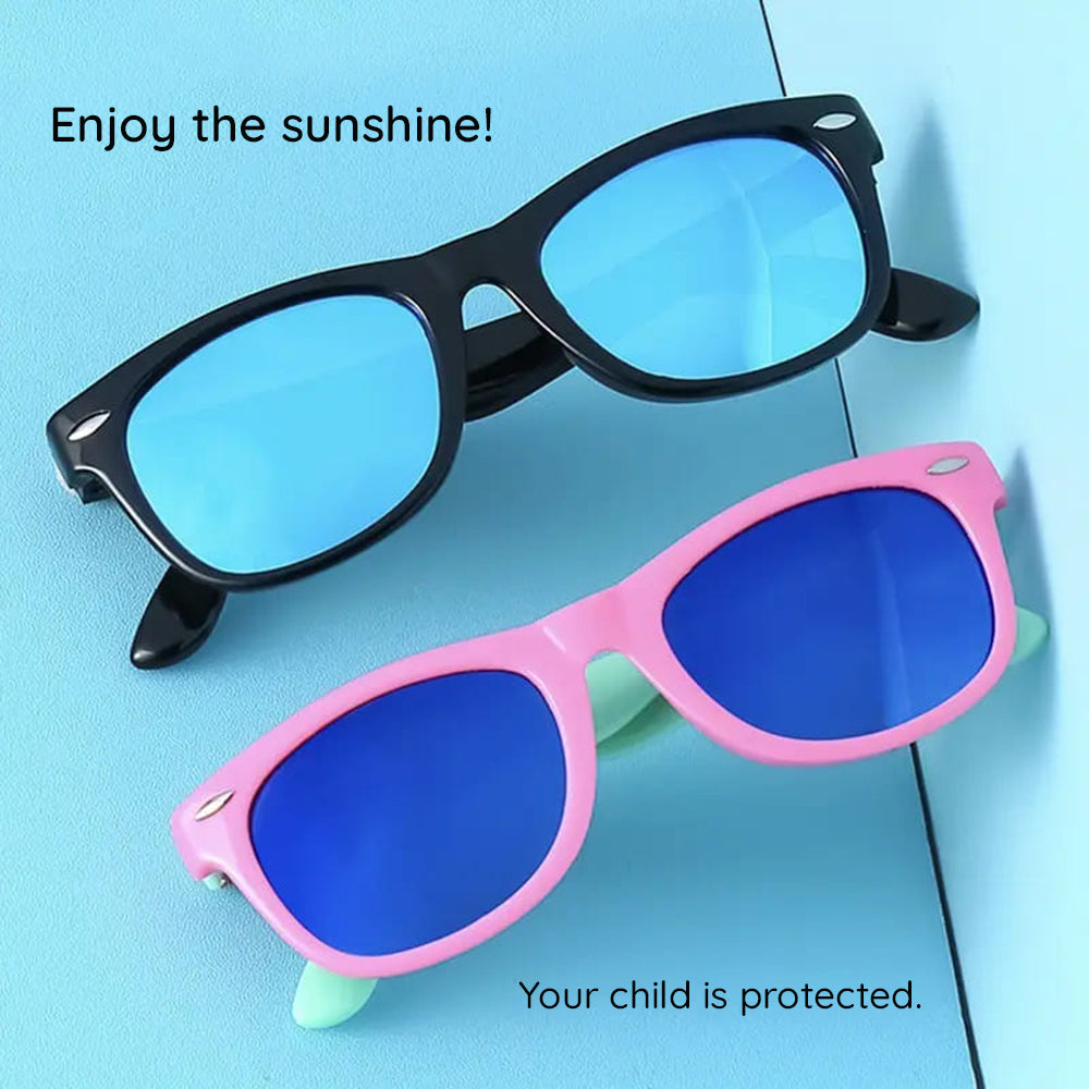 Techsuit D802 Kids Sunglasses, Polarized, UV Protection, Pink Green