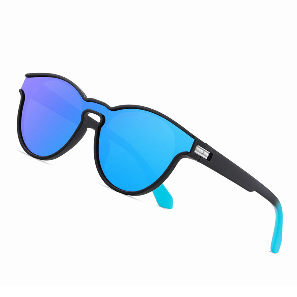 Unisex Techsuit TR7545 Sunglasses, Polarized, UV Protection, Black Blue Green