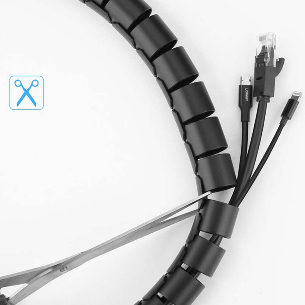 UGREEN LP121 Cable Organizer, 25mm, 1.5m, Black