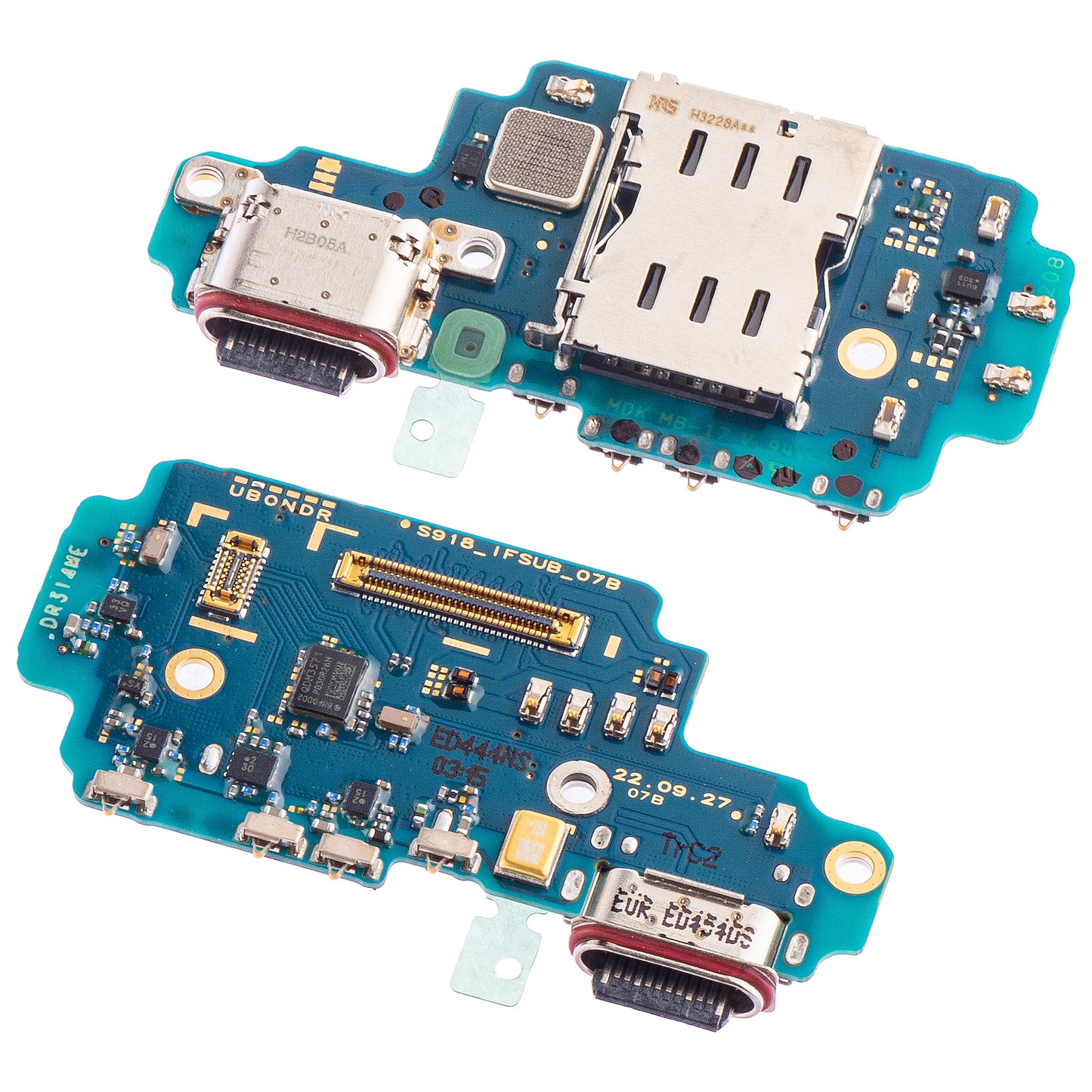 Charging Connector Board - Microphone - SIM Reader Module Samsung Galaxy S23 Ultra S918, Swap GH96-15621A