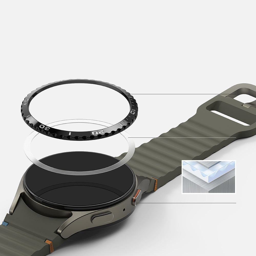 Ringke Styling Protection Frame for Samsung Galaxy Watch7 40mm, Model 6, Black